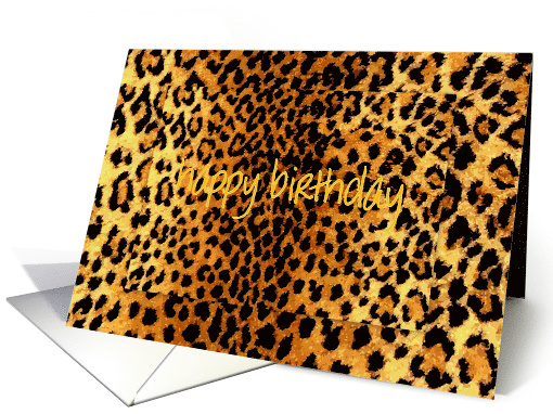 Wild Thing, Leopard Print, Happy Birthday card (447373)