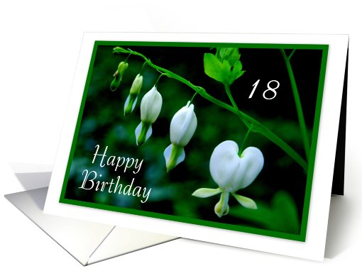 Happy Birthday to 18 - White Hearts card (454734)