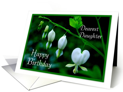 Happy Birthday to Daughter - White Hearts card (454783)