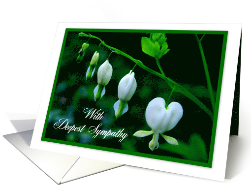 With Deepest Sympathy -- White Hearts card (460435)