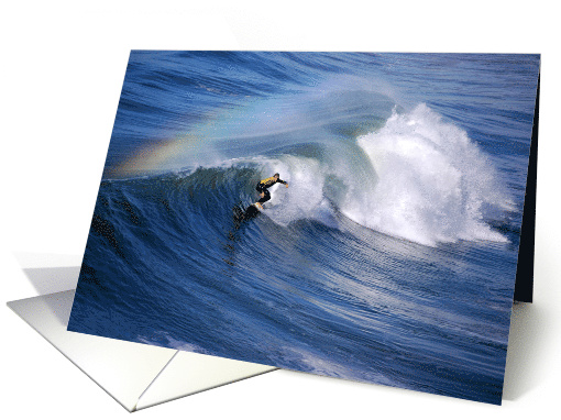 Surfer's Prayer Surfer Under a Rainbow card (565272)