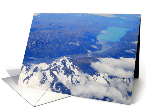 Aoraki/Mt. Cook and Lake Pukaki from the air card (601625)