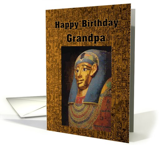 Pharaoh Happy Birthday Grandpa card (606172)