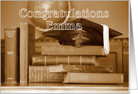 Classic Books Congratulations Emma card