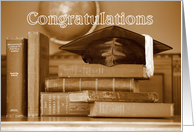 Money Enclosed Graduation Congratulations Classic Books card