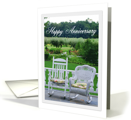 Happy Anniversary, Vintage Rocking Chairs card (670813)