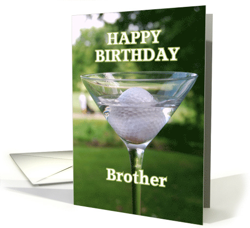 Brother, Happy Birthday, Golf Martini card (830160)