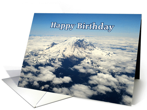 Happy Birthday, Mount Rainier, Washington State card (841496)