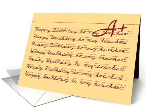 Happy Birthday to my Teacher Practice Makes Perfect card (919613)
