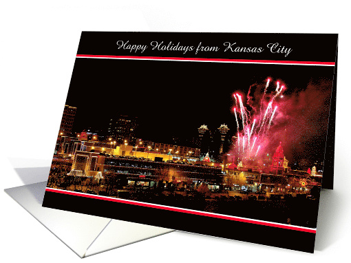 Happy Holidays, Kansas City Plaza Lights, Custom Text card (997103)