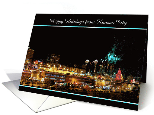 Happy Holidays, Kansas City Plaza Lights, Custom Text card (997109)