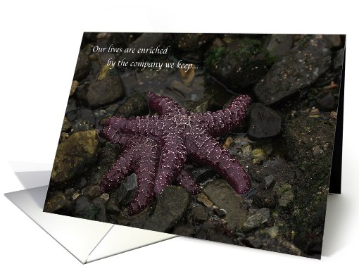 Starfish embrace Earth Day card (407935)