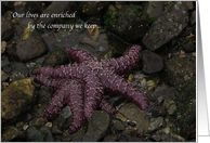 Starfish embrace Earth Day card