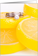 Vow Renewal (Rings on lemons.) card