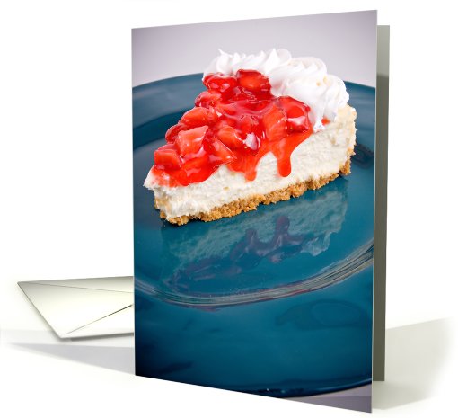 Bake sale invitation (Cheesecake on plate) card (413890)