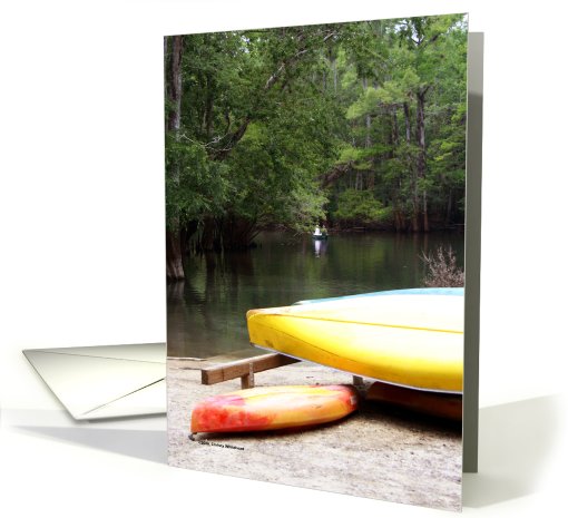 Pair of canoes at Manatee Springs State Park card (414696)