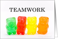 Teamwork-Rainbow of gummies card