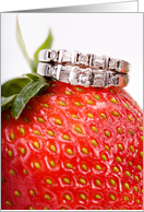 Thank you, wedding planner (Wedding rings on strawberry) card