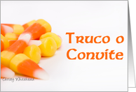 Truco o Convite (candy corn) card