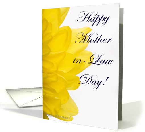 Happy Mother-in-Law Day (yellow petals) card (422685)