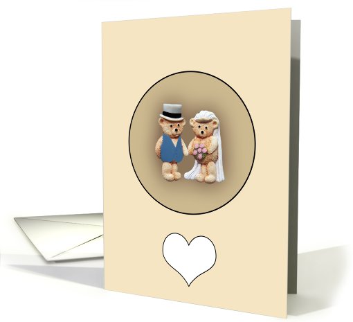 Bride & Groom Teddy Bears card (418028)
