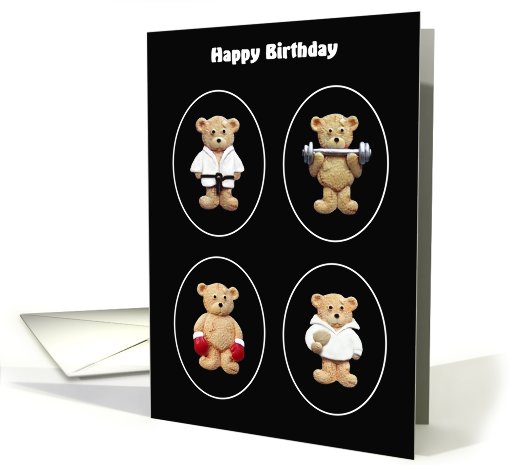 Sporty Teddy Bears card (421635)