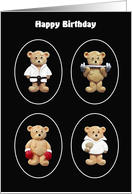 Sporty Teddy Bears card