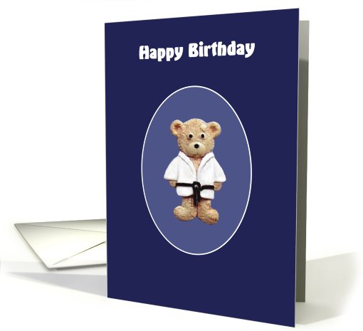 Judo Teddy Bear card (421637)