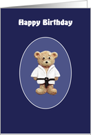 Judo Teddy Bear card