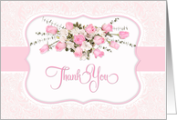 Pink Rose Sympathy Bouquet Thank You card