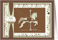 Carousel Horse Baby Shower Invitation card