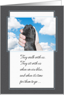 Pet Sympathy Loss of a Dog Hand Holding a Paw card