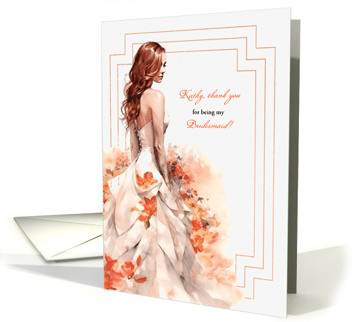 Bridesmaid Thank You Summer Tiger Lily Bride Custom card (1011829)