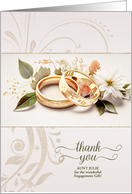 Thank You for the Engagement Gift Wedding Rings Custom card
