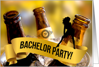 Bachelor Party Beer and Sexy Women card