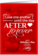 for Brother and His Partner on Valentine’s Day Red Hearts card