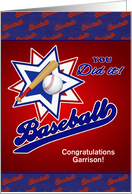 Custom Congratulations on Making the Team Baseball Theme card