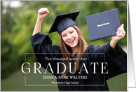 Graduation Announcement with Grad’s Photo 2024 card