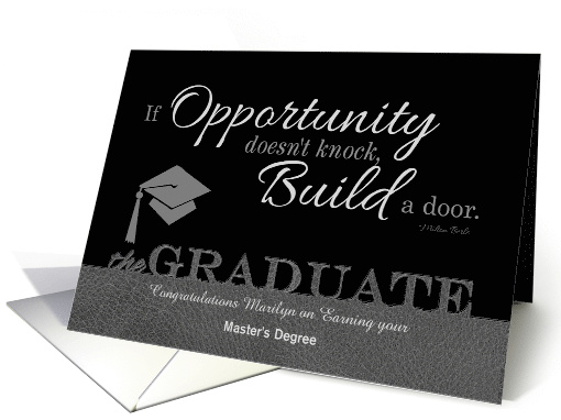 Congratulations Graduate School Custom Classic Black card (1034661)