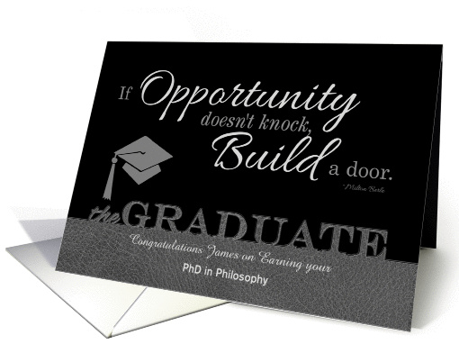 Congratulations Graduate School Custom Classic Black card (1034663)