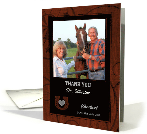 Veterinarian Thank You Western Themed Custom Photo card (1048481)