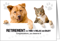 Fun Retirement Congratulations for the Pet Lover card