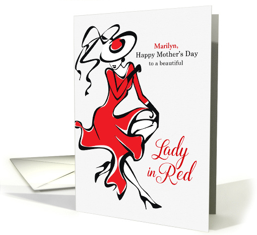 Ladies in Red Hats Mother's Day Line Art card (1069635)