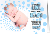for Brother-in-Law on Becoming a Daddy Blue Congratulations card