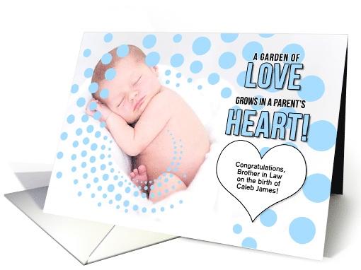 for Brother-in-Law on the Birth of a Son Blue Congratulations card