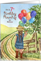 7th Birthday Party Invitation Cowgirl Western Theme Custom card