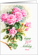 Mom’s 70th Birthday Vintage Rose Garden card