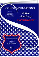 Custom Police Academy Graduate Congratulations card