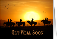 Get Well from All of Us Country Western Horse and Riders card