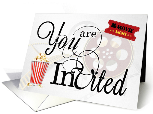 Movie Night Themed Party Invitation card (1102662)